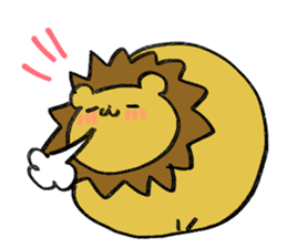 The round, cute animal sticker #4347131