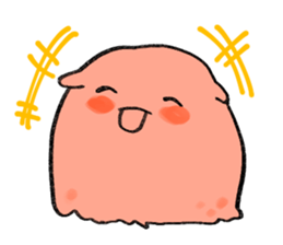 The round, cute animal sticker #4347133