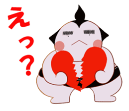 Sumo wrestler of the thick eyebrows sticker #4347457