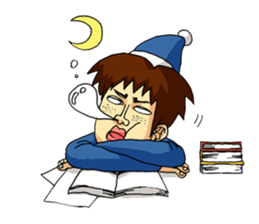 Takeo and he's funny school friends sticker #4347683