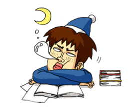 Takeo and he's funny school friends sticker #4347683