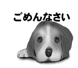 Monochrome dogs. sticker #4348020