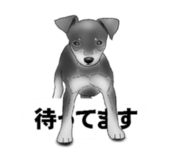 Monochrome dogs. sticker #4348026
