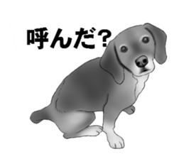Monochrome dogs. sticker #4348027
