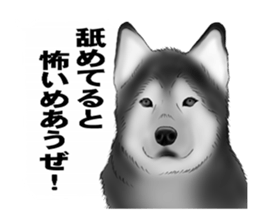 Monochrome dogs. sticker #4348028