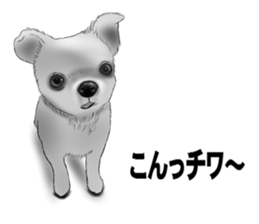 Monochrome dogs. sticker #4348039