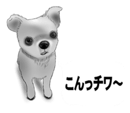 Monochrome dogs. sticker #4348039