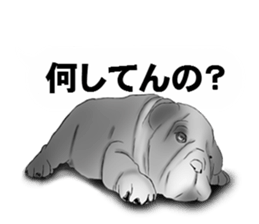 Monochrome dogs. sticker #4348047