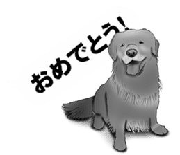 Monochrome dogs. sticker #4348051
