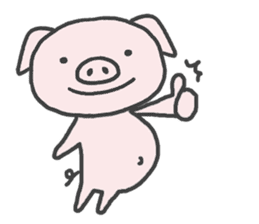 Piggy on a diet sticker #4350216