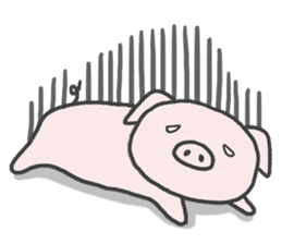 Piggy on a diet sticker #4350220