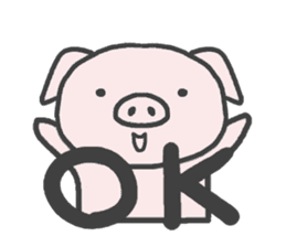 Piggy on a diet sticker #4350222