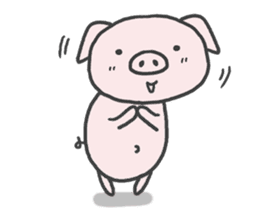 Piggy on a diet sticker #4350226