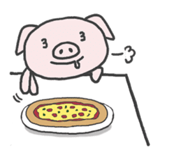 Piggy on a diet sticker #4350239
