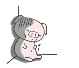 Piggy on a diet sticker #4350240