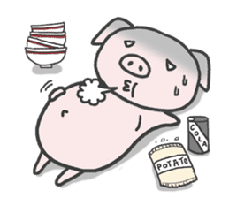 Piggy on a diet sticker #4350244
