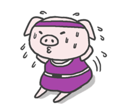Piggy on a diet sticker #4350248