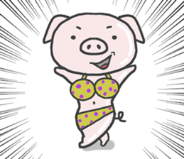 Piggy on a diet sticker #4350255