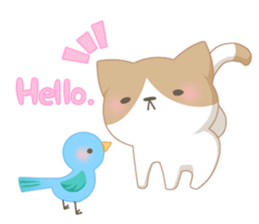 [Healing]Cats and birds. sticker #4350256