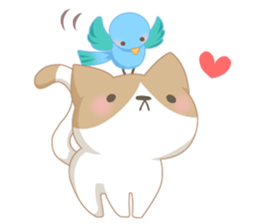 [Healing]Cats and birds. sticker #4350257
