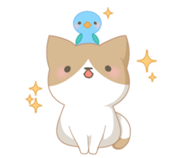 [Healing]Cats and birds. sticker #4350260