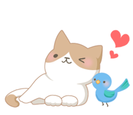 [Healing]Cats and birds. sticker #4350262
