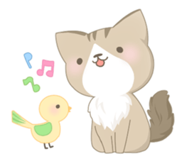 [Healing]Cats and birds. sticker #4350289