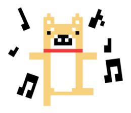 Japanese Shiba Inu 8bit sticker sticker #4353388