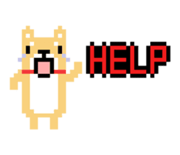 Japanese Shiba Inu 8bit sticker sticker #4353392