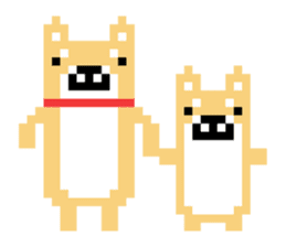 Japanese Shiba Inu 8bit sticker sticker #4353402