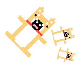 Japanese Shiba Inu 8bit sticker sticker #4353408