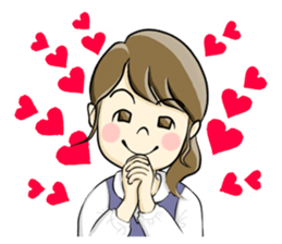 a pretty girl -Sawachin - sticker #4353499