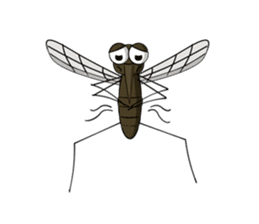 Savage girl and mosquito sticker #4353802