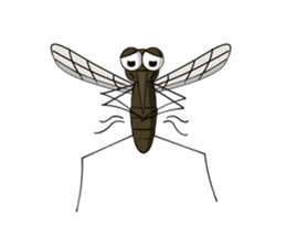 Savage girl and mosquito sticker #4353802