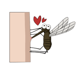 Savage girl and mosquito sticker #4353803