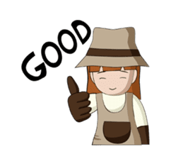 Savage girl and mosquito sticker #4353804