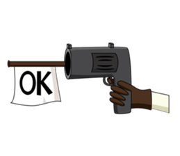 Savage girl and mosquito sticker #4353805