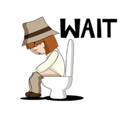 Savage girl and mosquito sticker #4353806