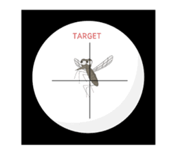 Savage girl and mosquito sticker #4353807