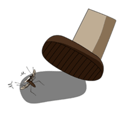 Savage girl and mosquito sticker #4353808