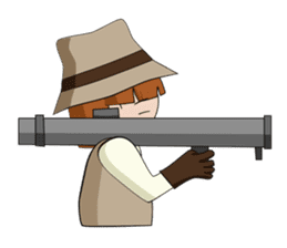 Savage girl and mosquito sticker #4353809