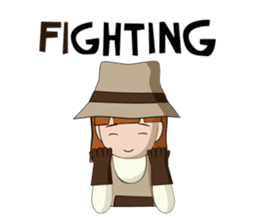 Savage girl and mosquito sticker #4353811