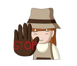 Savage girl and mosquito sticker #4353812