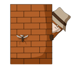 Savage girl and mosquito sticker #4353813