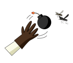 Savage girl and mosquito sticker #4353816