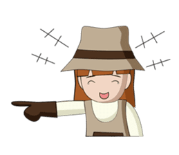 Savage girl and mosquito sticker #4353818