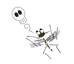 Savage girl and mosquito sticker #4353821