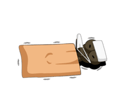 Savage girl and mosquito sticker #4353824