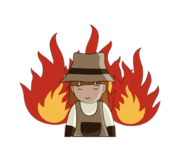 Savage girl and mosquito sticker #4353826