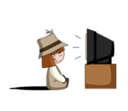 Savage girl and mosquito sticker #4353829